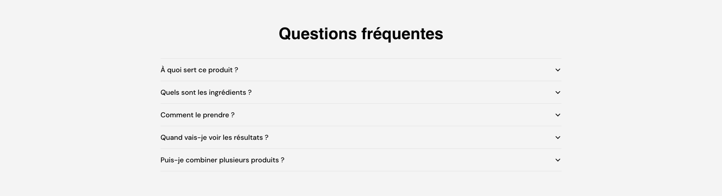 FAQ accordéon